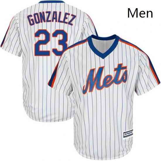Mens Majestic New York Mets 23 Adrian Gonzalez Replica White Alternate Cool Base MLB Jersey